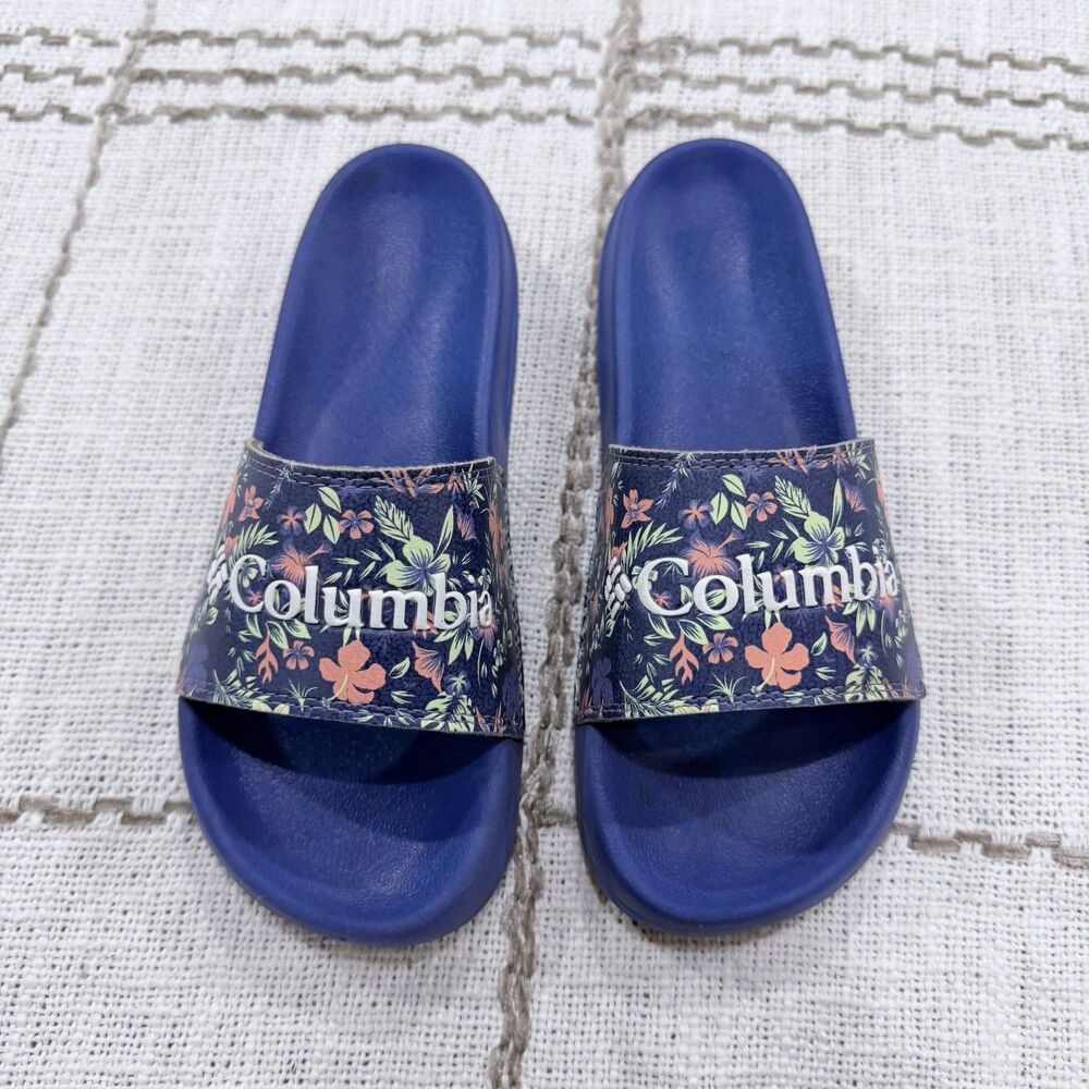 Columbia Unisex Child Purple Lotus Slides Size 2 Very Gently Used